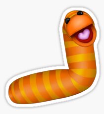 A fuzzy little worm Sticker