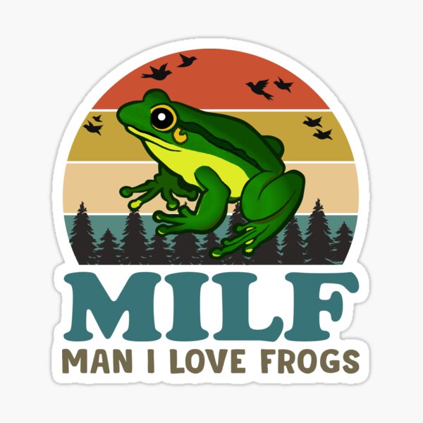 MILF homme j'aime les grenouilles Sticker