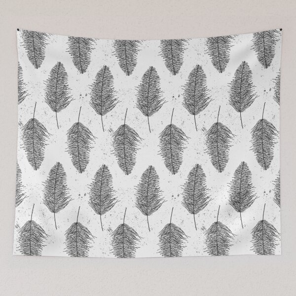 Item preview, Faded Feathers - Black & White designed and sold by The Wellington Boot.