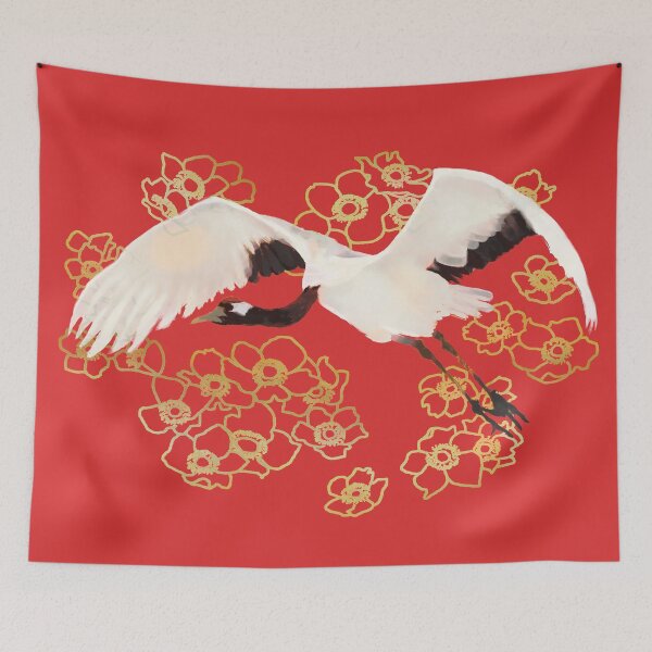 Item preview, Crane on Anemone Fields designed and sold by ViewerEqualsPhoton.
