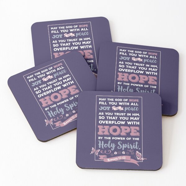 Item preview, Bible verse Romans 15 13, happiness positivity, Hope by the power of the Holy Spirit, scripture, Christian gift designed and sold by Christian Word Art.