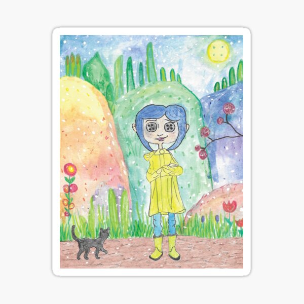 Artikel-Vorschau von Aquarell Coraline Fan Art, designt und verkauft von danajessicaart.