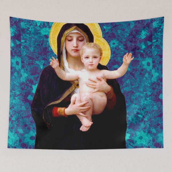 Item preview, Madonna and Child, after Bouguereau | Mother's Day 2021| Retro | Vintage designed and sold by spinolator.