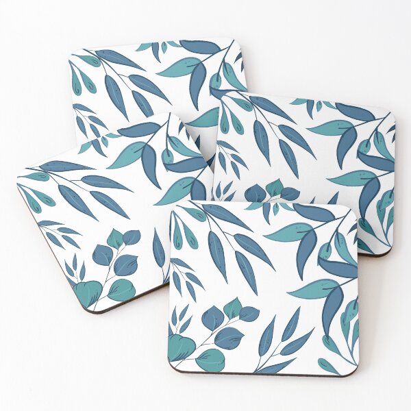 Item preview, Blue gum leaves pattern,  eucalyptus leaves  designed and sold by Yellowsprint.