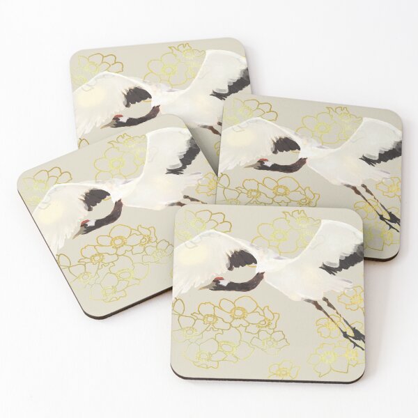 Item preview, Crane on Anemone Fields Papyrus designed and sold by ViewerEqualsPhoton.
