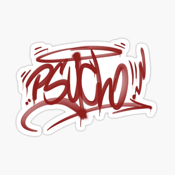 Item preview, PSYCHO GRAFFITI TAG  designed and sold by 2wear.