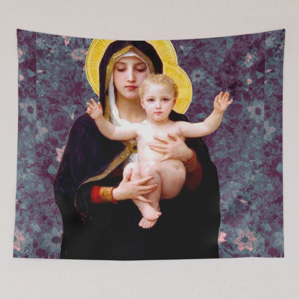 Item preview, Madonna and Child, after Bouguereau | Mother's Day 2021| Retro | Vintage designed and sold by spinolator.