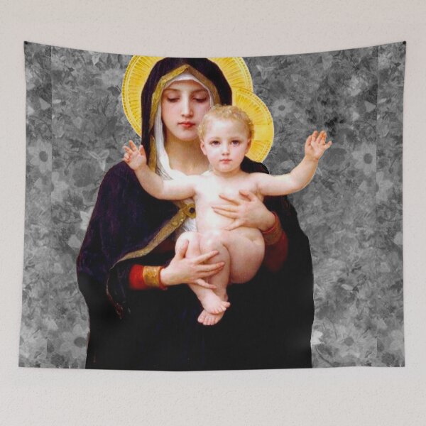 Item preview, Madonna and Child, after Bouguereau | Mother's Day 2021| Retro | Vintage designed and sold by spinolator.