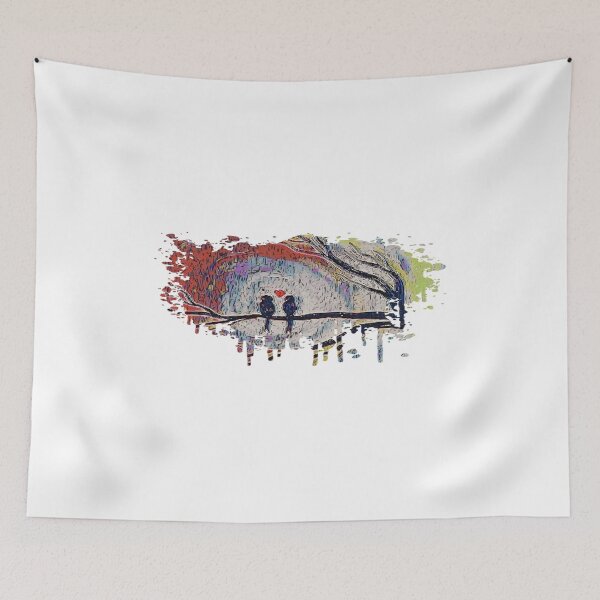 Item preview, Whimsical Love Birds designed and sold by EloiseArt.