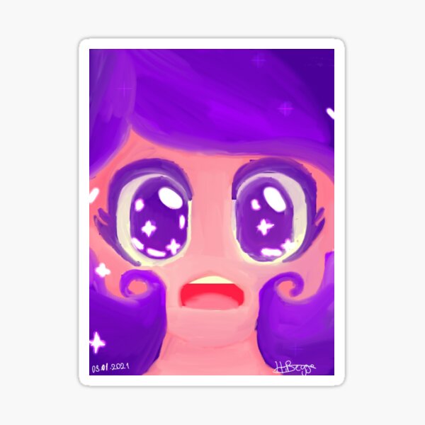 fairy purple hair girl Sticker