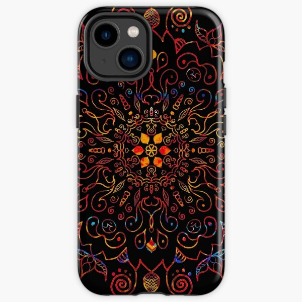 Mandala with Black Background iPhone Tough Case