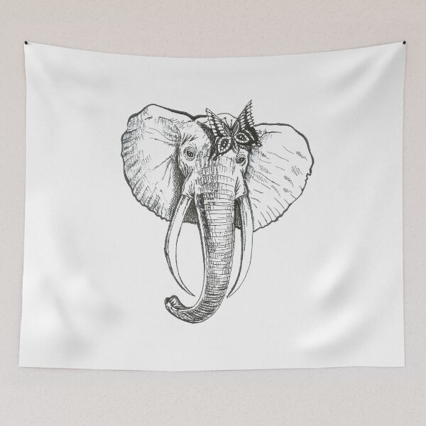 Item preview, elephant and buttefly designed and sold by peixeoni.