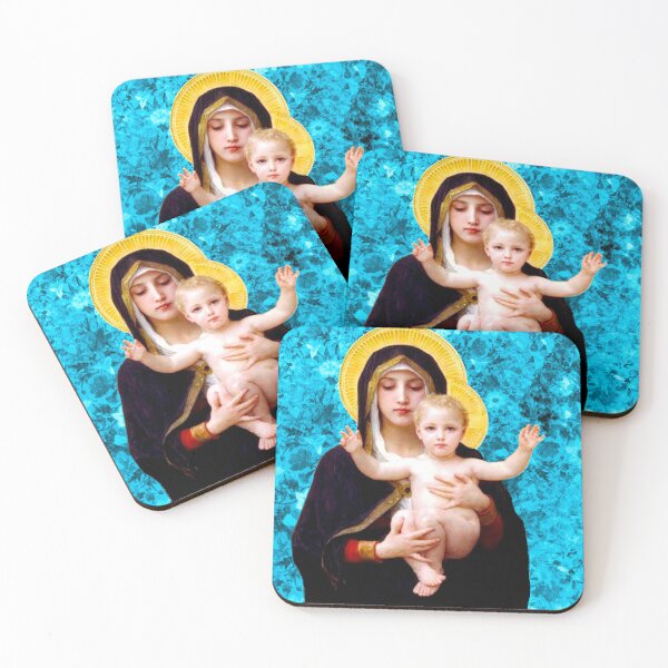 Item preview, Madonna and Child, after Bouguereau | Mother's Day 2021| Vintage  | Blue designed and sold by spinolator.