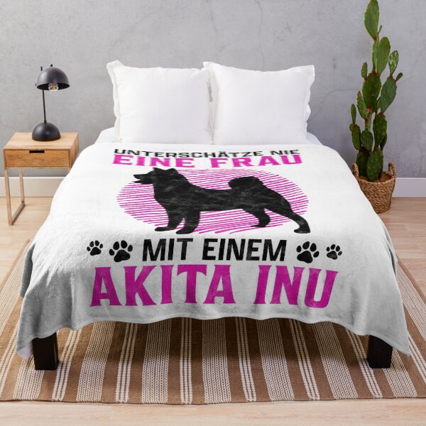 Item preview, Woman with Akita Inu japanese dog owner saying designed and sold by madgrfx.