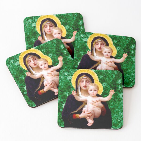 Item preview, Madonna and Child, after Bouguereau | Mother's Day 2021| Vintage  | Green  designed and sold by spinolator.