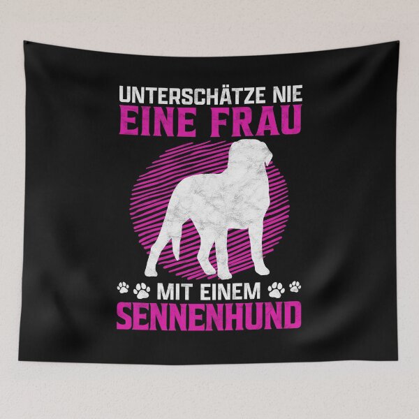 Item preview, Woman with swiss mountain dog farmer dog saying designed and sold by madgrfx.