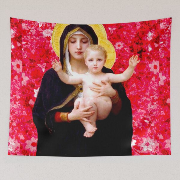 Item preview, Madonna and Child, after Bouguereau | Mother's Day 2021| Vintage  | Red  designed and sold by spinolator.