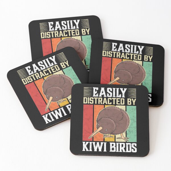 Item preview, Easily distracted by kiwi bird snipe bouquet saying designed and sold by madgrfx.