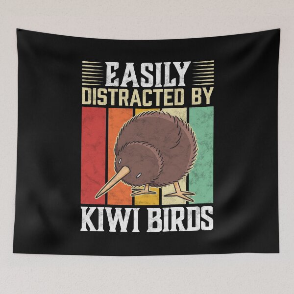 Item preview, Easily distracted by kiwi bird snipe bouquet saying designed and sold by madgrfx.