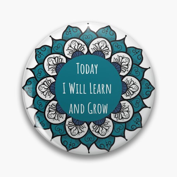 Item preview, Today I Will Learn and Grow Mandala Positive Affirmation designed and sold by JDWCreations.