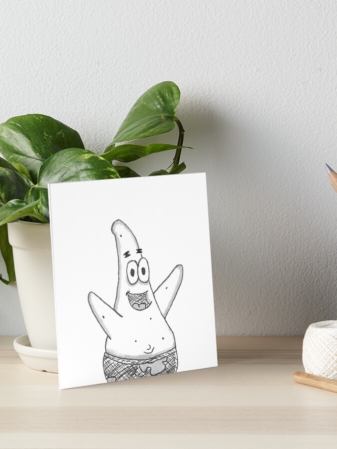 Gray Alternative Patrick Star | Art Board Print