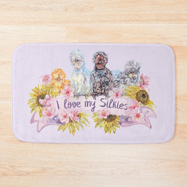 Item preview, Love My Silkie Chickens - Sunflowers and Spring Blossoms designed and sold by becca-boyce.