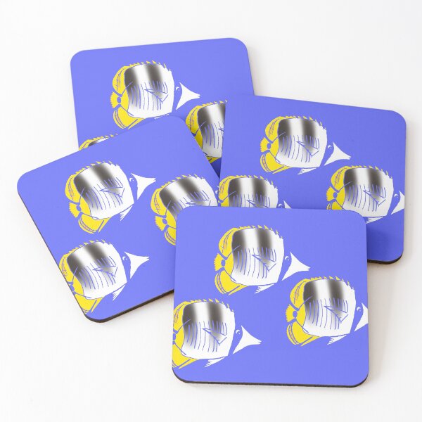 Item preview, Pacific Double-Saddled Butterflyfish Colorblock designed and sold by SchwagsDesigns.