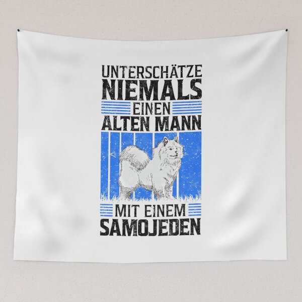 Item preview, Old man with Samoyed sled dog owner gift designed and sold by madgrfx.