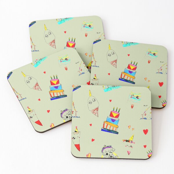 Item preview, Happy Birthday Cake and Ice-cream Pattern | by Riah designed and sold by Hello Riah.