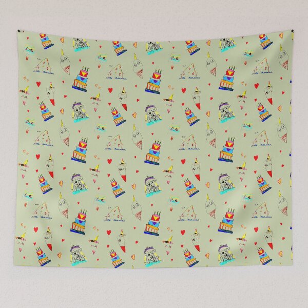 Item preview, Happy Birthday Cake and Ice-cream Pattern | by Riah designed and sold by Hello  Riah.