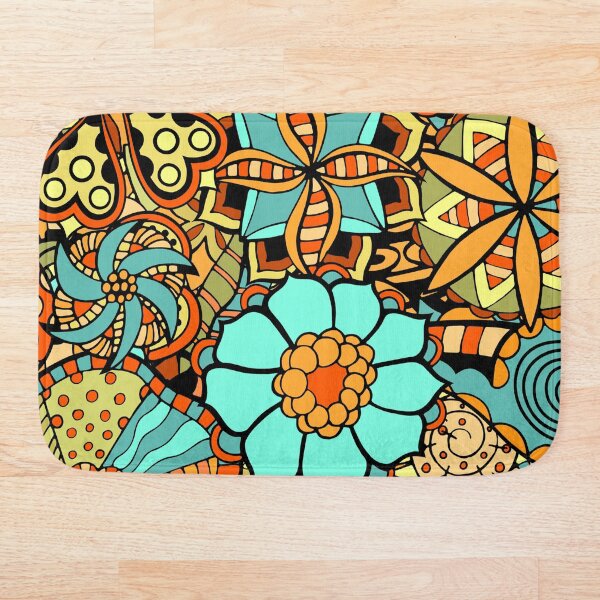 Ethnic Ornaments Bath Mat