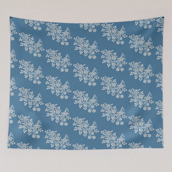 Item preview, Flower lace on gray-blue designed and sold by Ninaeva.