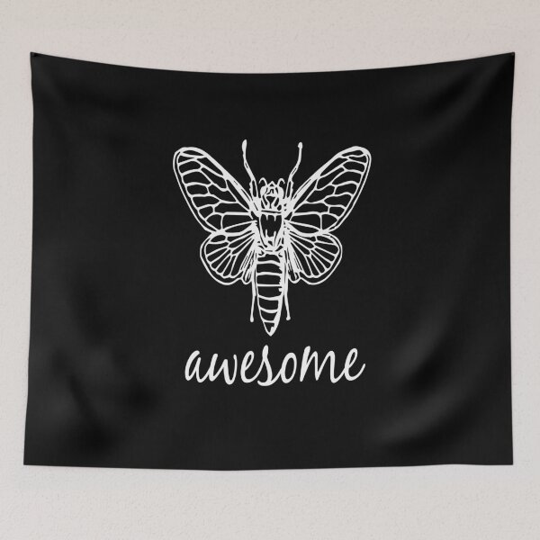 Item preview, Be Awesome. Bee Awesome. Bee Drawing Inspirational Print designed and sold by luvmhykdesigns.