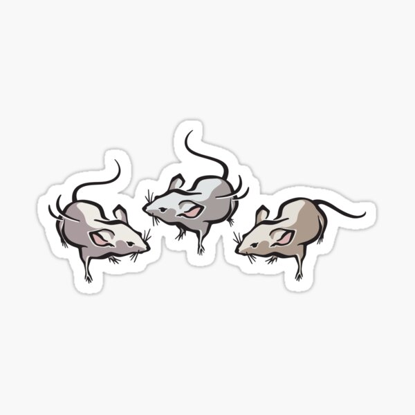 One Mouse, Two Mice, Three Blind Mice Sticker