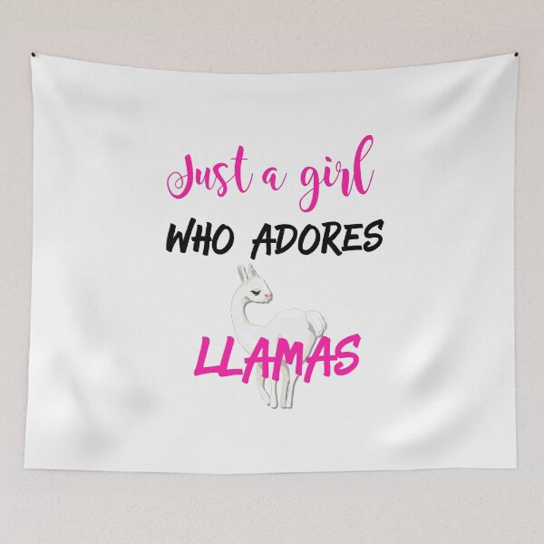 Item preview, Just a Girl who adores Llamas - Loves Llamas designed and sold by lakecreekwear.