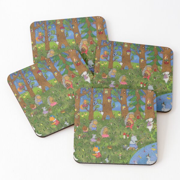 Item preview,  Cute animals in the fairy forest designed and sold by Yovin11.