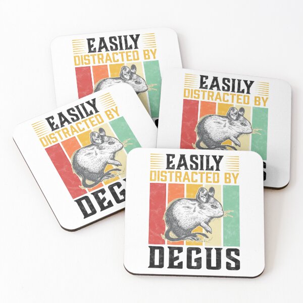 Item preview, Easily distracted by degu rodent owner saying designed and sold by madgrfx.