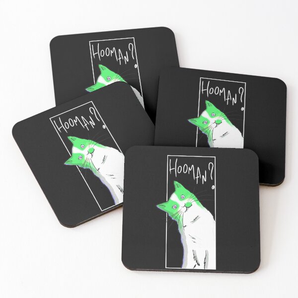 Item preview, Hooman? Cute Green Cat designed and sold by OooiChris.