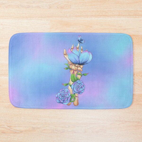 Item preview, The Skeleton Hand Wrapped in Flowers and Butterflies Blurred Background designed and sold by AvalonUnmuzzled.