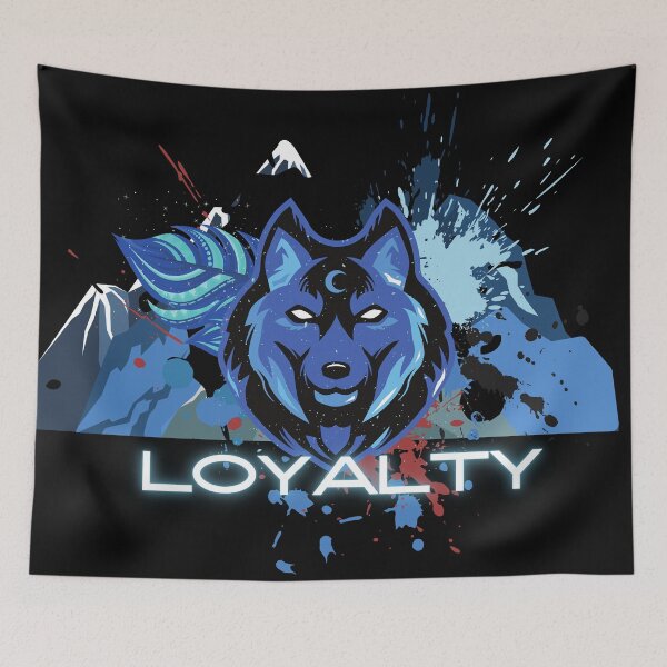 Item preview, Mystic Blue Wolf in the Mountains Loyalty designed and sold by indigofox-x.