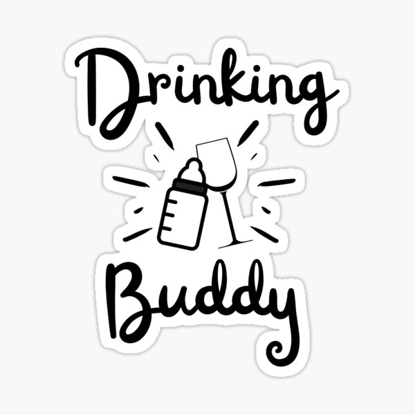 Drinking buddies cut out high quality Royalty Free Vector