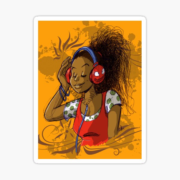 Music girl Sticker