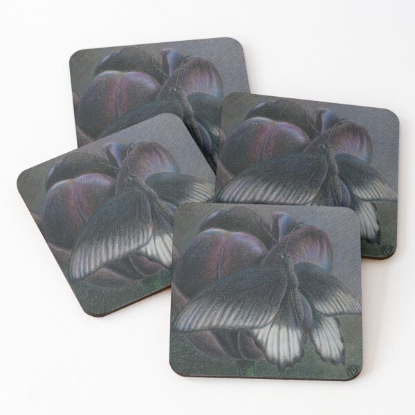 Item preview, Black Great Mormon Butterfly on a Queen of the Night Tulip - Camouflage (Black)" designed and sold by Carye VanDerPol Mahoney.