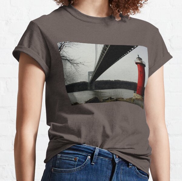 Little Red Lighthouse & George Washington Bridge Classic T-Shirt