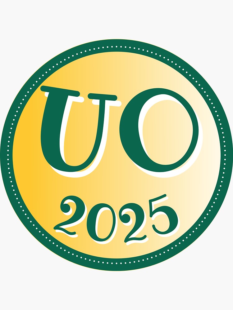 "UO class of 2025 " Sticker for Sale by victoriaginzy Redbubble