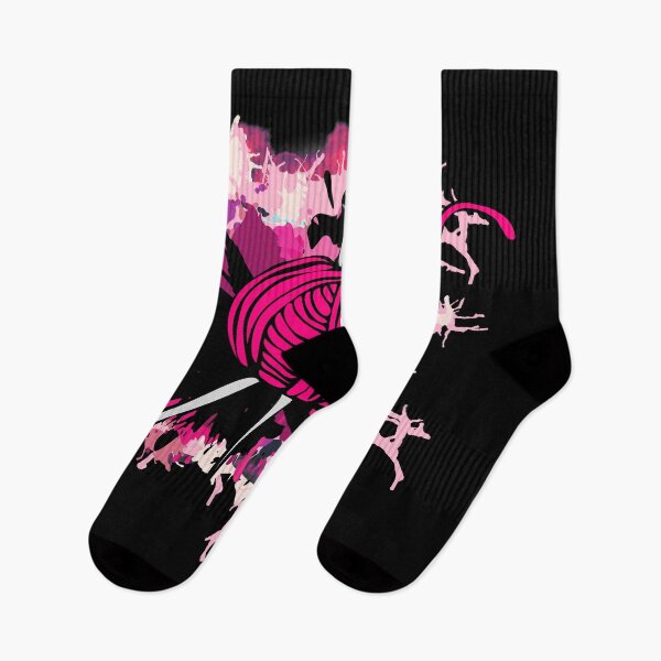 Item preview, Knitter Pride knitting needles in pink yarn abstract designed and sold by indigofox-x.