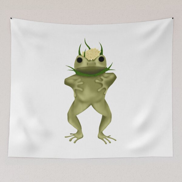 Item preview, Frog with flowers designed and sold by St1ck2U.