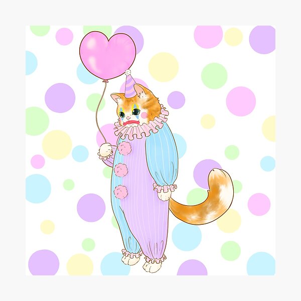 Item preview, Sad Clown Cat designed and sold by thekidsNCopper.