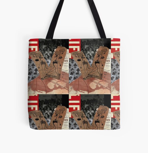 Every Which Way - original collage art All Over Print Tote Bag