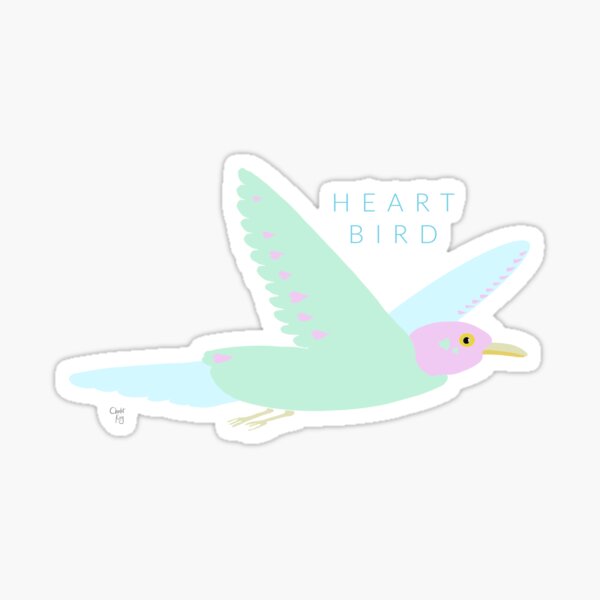 Heart Bird Sticker